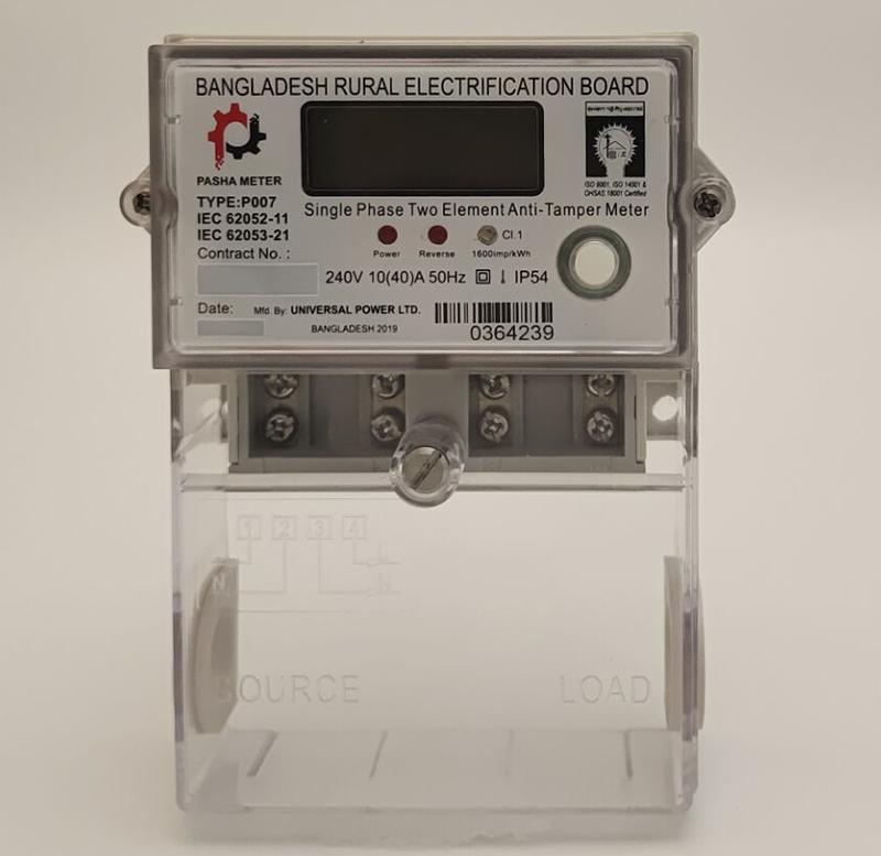 Tailored for the Bangladesh Grid: Single-Phase Two-Element Anti-Tamper Energy Meter, Boosting Rural Electrification