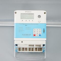 STE38-G Split Three Phase GPRS STS Smart Prepaid Energy Meter 3x230/400V 3x10(100)A Separate CIU Remote Recharge Token Kwh Meter For Africa Factory Commercial Farm