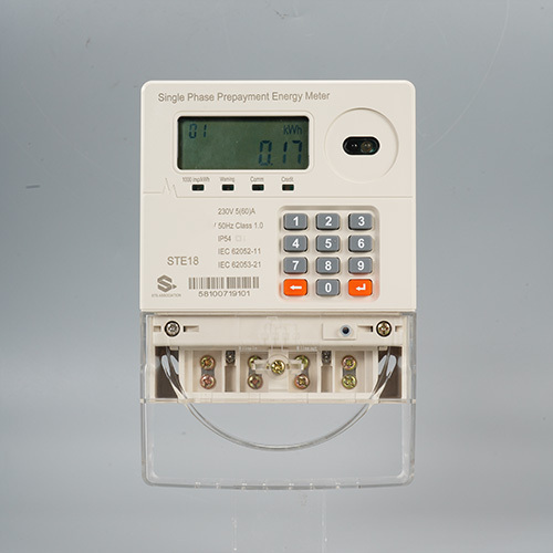 STE18 STS Single Phase Keypad Prepayment Energy Meter Class 1.0 Digital Prepaid Kwh Meter
