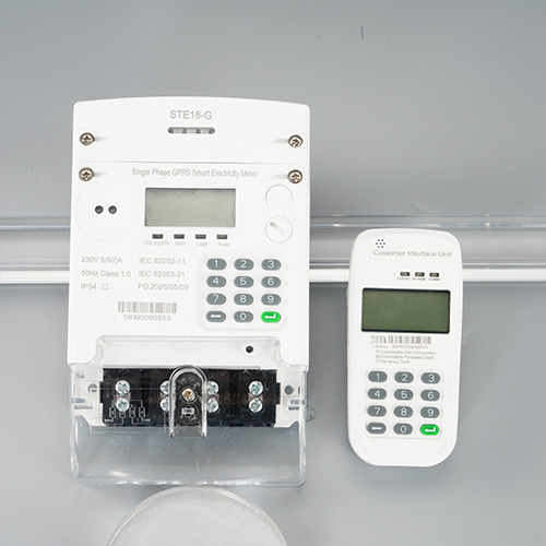 STE18-G Split STS GPRS Smart Prepaid Energy Meter Single Phase 5(80)A Remote Recharge Token Kwh Meter With Separate CIU For Africa Power Project