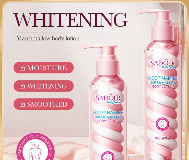 SADOER Brightening Whitening Cotton Candy Body Lotion, refreshing, non-greasy, moisturizing skincare body lotion