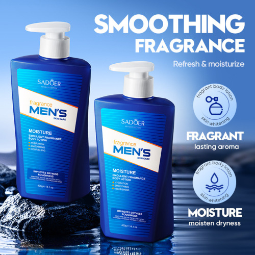 Men's moisturizing scented body lotion for hydration and skin brightening specially for men.