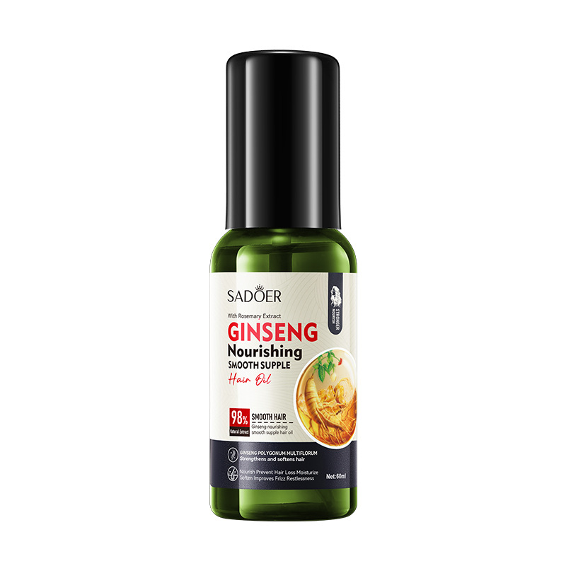 Hot-selling SADOER Ginseng and Polygonum Multiflorum Nourishing and Smoothing Hair Oil Nourishes and smoothes hair care essential oil