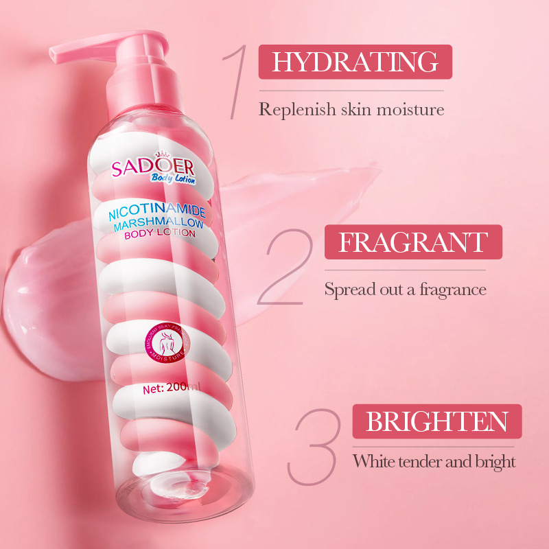 SADOER Brightening Whitening Cotton Candy Body Lotion, refreshing, non-greasy, moisturizing skincare body lotion