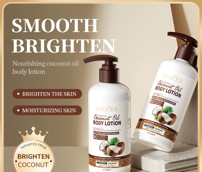 Factory Wholesale SADOER Coconut Moisturizing Body Lotion, Hydrating and Moisturizing Skin Care, Anti-Dryness Body Lotion