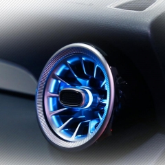 Ventilación de aire de turbina Mercedes con luz ambiental