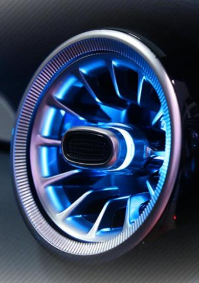 Acouto Tweeter Rotante 3D A LED 7 Colori Per Mercedes S-Class W222 2014-2017 – Sostituzione Con Illuminazione Ambientale E Motore Silenzioso