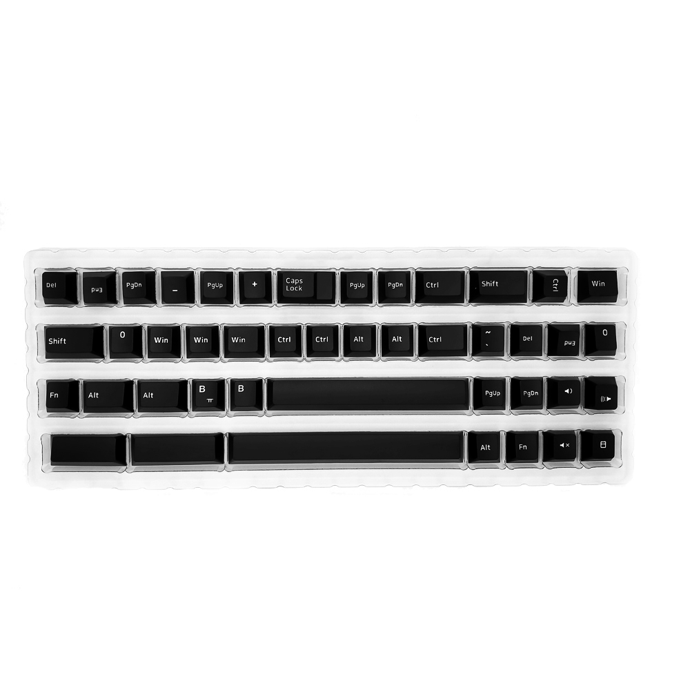 Tecsee  Customzied DIY Doubleshot Black Key Cap For Cherry mx Mechanical Keyboard