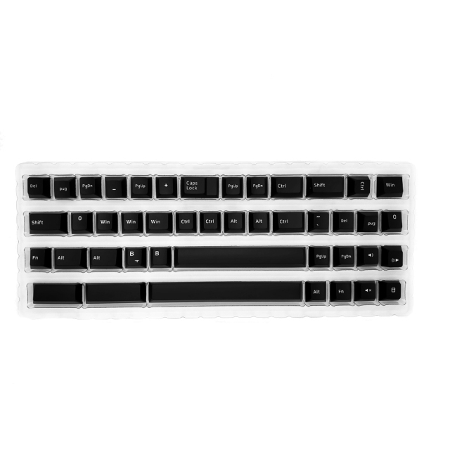 Tecsee  Customzied DIY Doubleshot Black Key Cap For Cherry mx