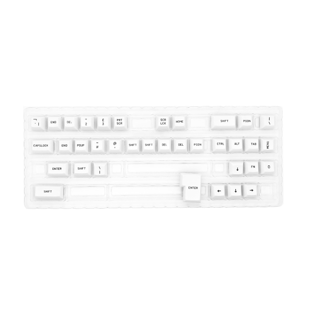 Tecsee  Customzied DIY Doubleshot White Key Cap For SP DSA