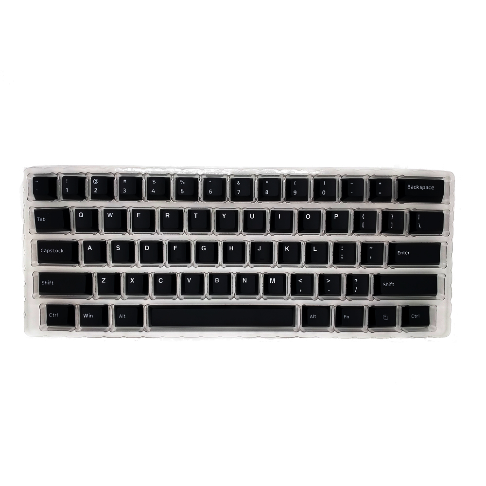 Tecsee  Customzied DIY Doubleshot Black Key Cap For Cherry mx Mechanical Keyboard