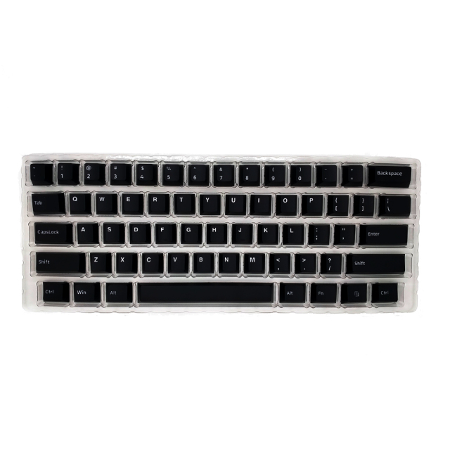 Tecsee  Customzied DIY Doubleshot Black Key Cap For Cherry mx