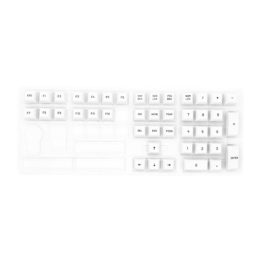 Tecsee  Customzied DIY Doubleshot White Mechanical Keyboard KeyCap For SP DSA