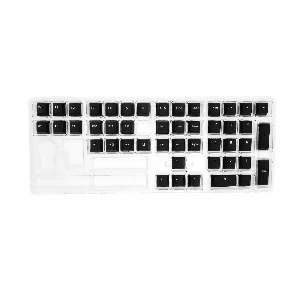 Tecsee  Customzied DIY Doubleshot Black Key Cap For Cherry mx Mechanical Keyboard