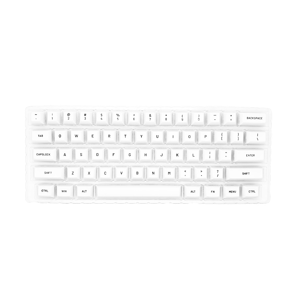 Tecsee  Customzied DIY Doubleshot White Mechanical Keyboard KeyCap For SP DSA