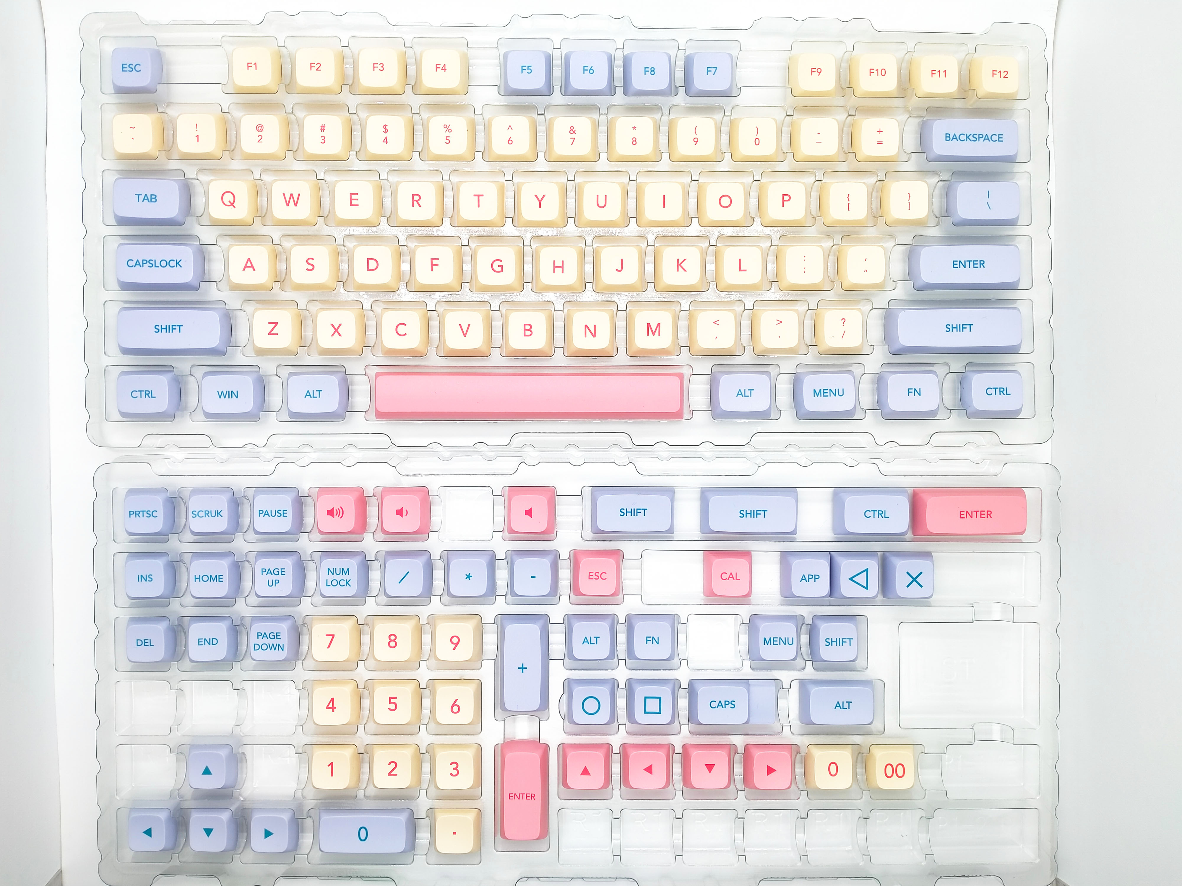 Tecsee DYI Sub  XDA Mechanical Keyboard Keycap Cotton Candy In Stock