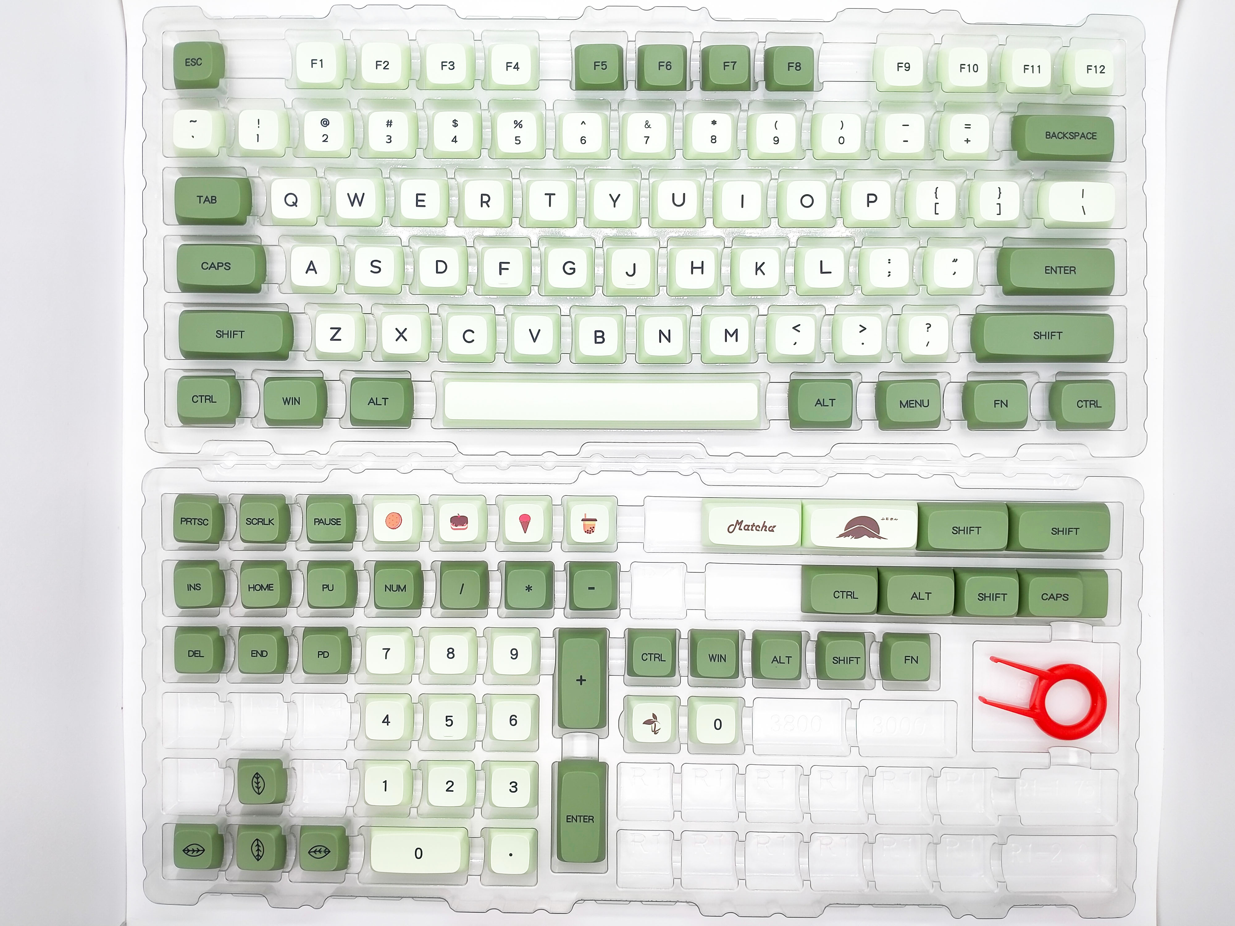Tecsee DIY Sub  XDA Mechanical Keyboard Keycap Matcha In Stock