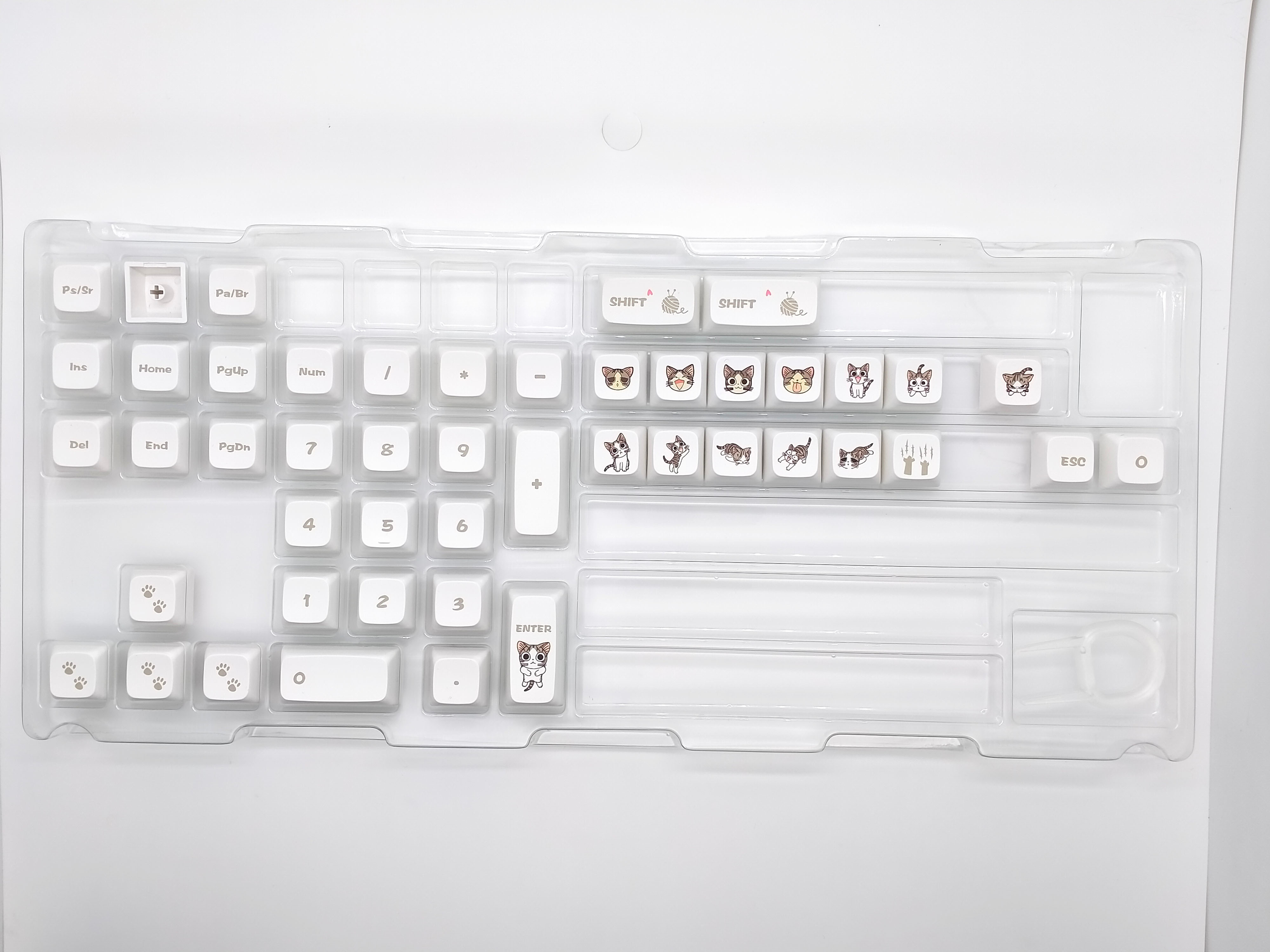 Tecsee DIY Sub XDA Mechanical Keyboard Keycaps White In Stock
