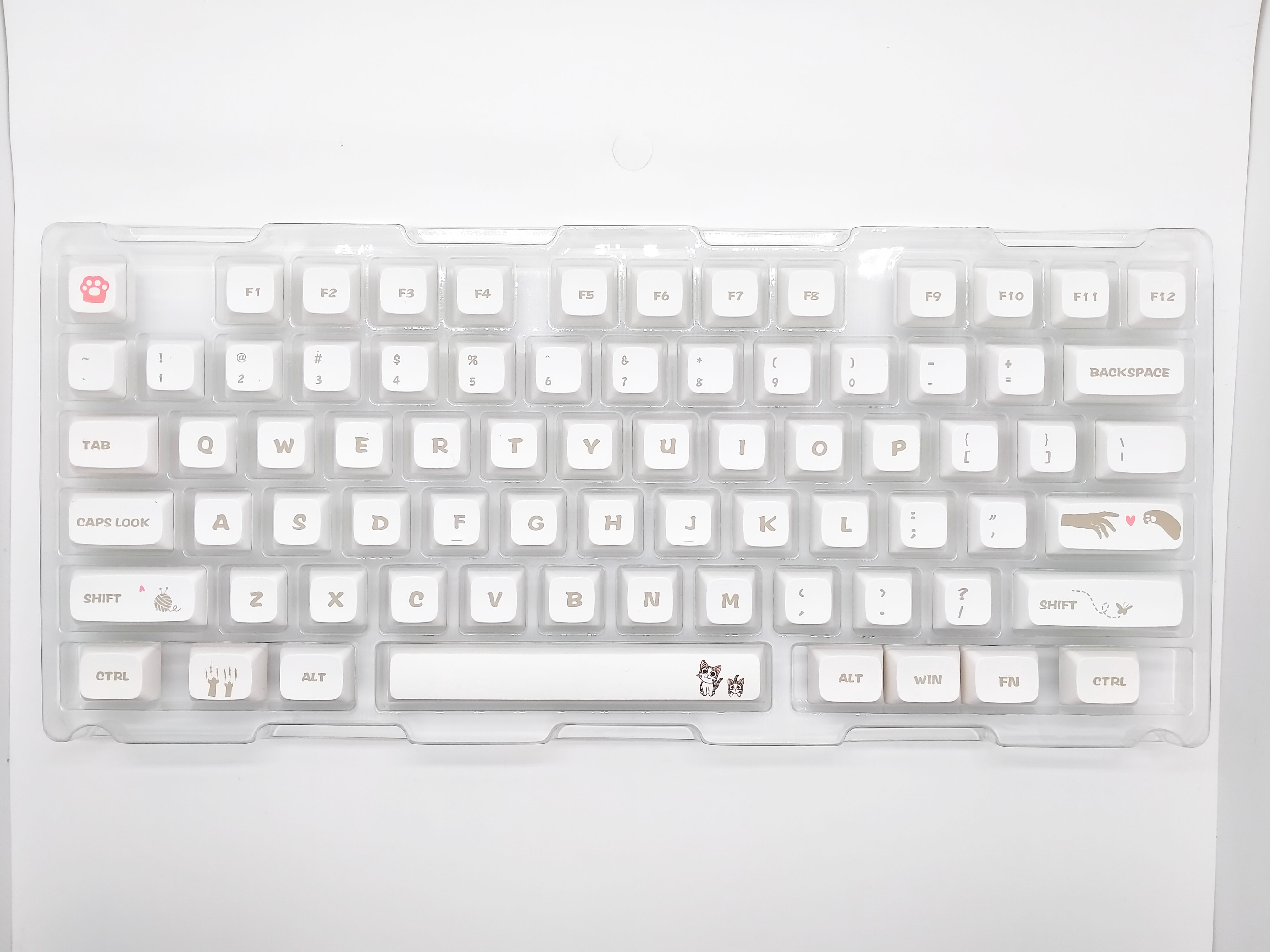 Tecsee DIY Sub XDA Mechanical Keyboard Keycaps White In Stock