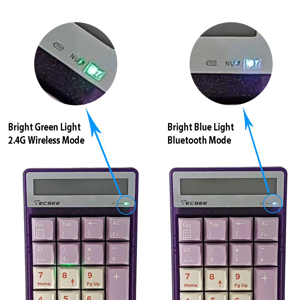Tecsee Bluetooth Wireless Electronic Calculator Mechanical Numeric Keypad