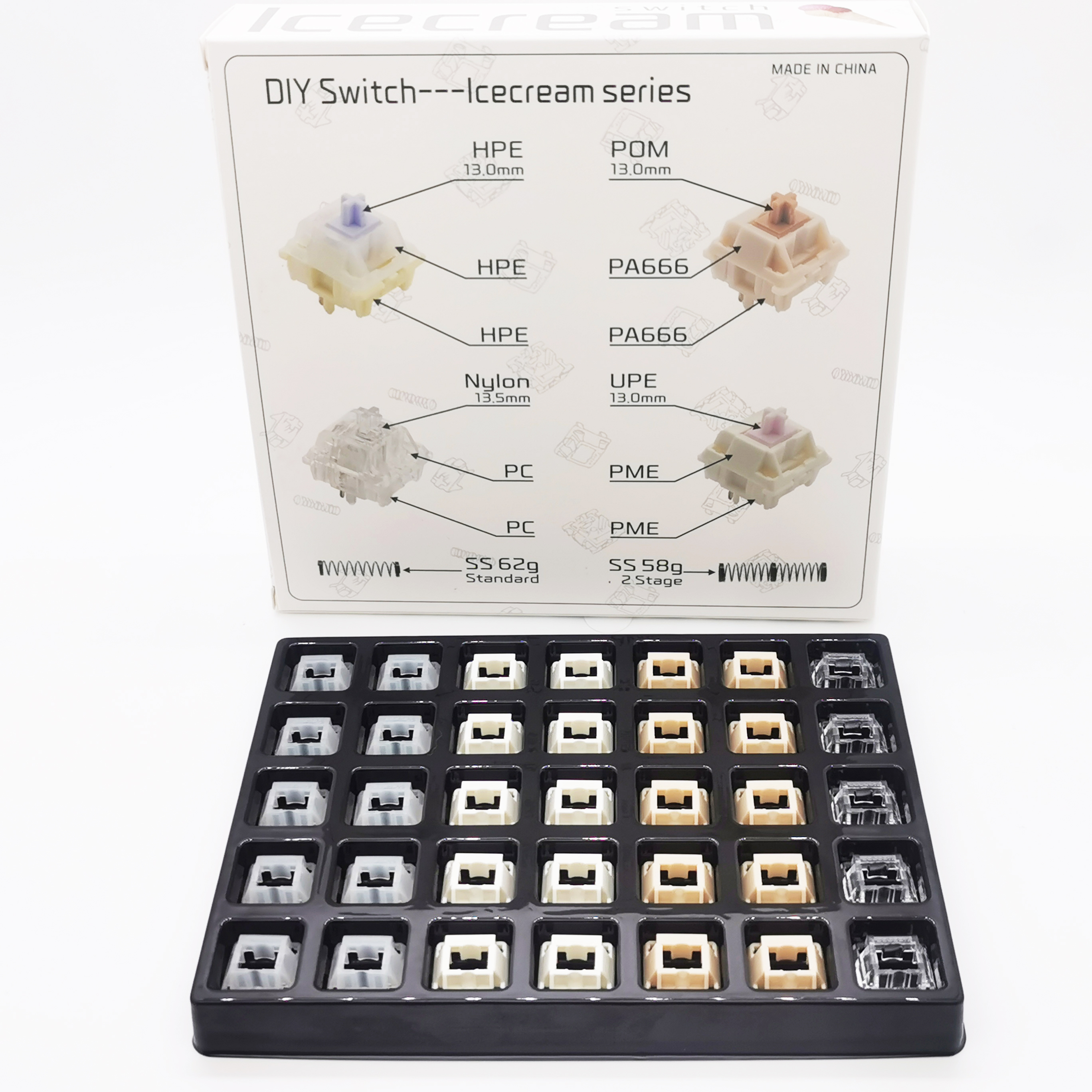 Tecsee 35pcs DIY IceCream Series DIY Mechanical Keyboard Switches