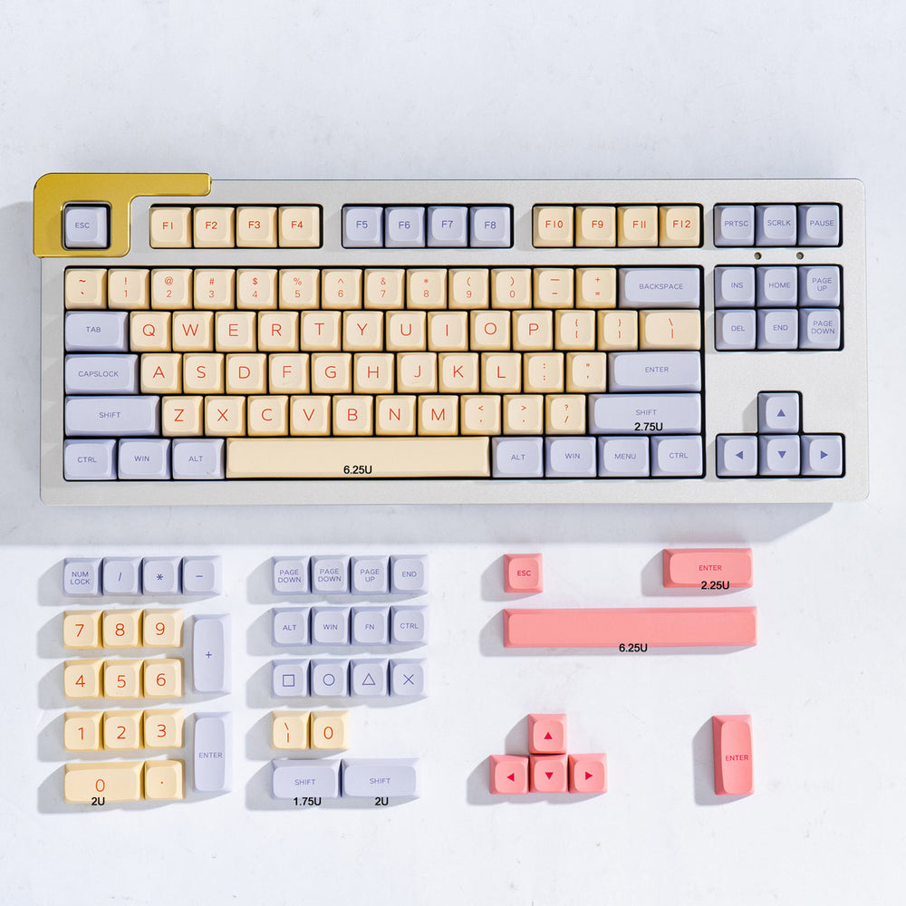 Tecsee DYI Sub  XDA Mechanical Keyboard Keycap Cotton Candy In Stock