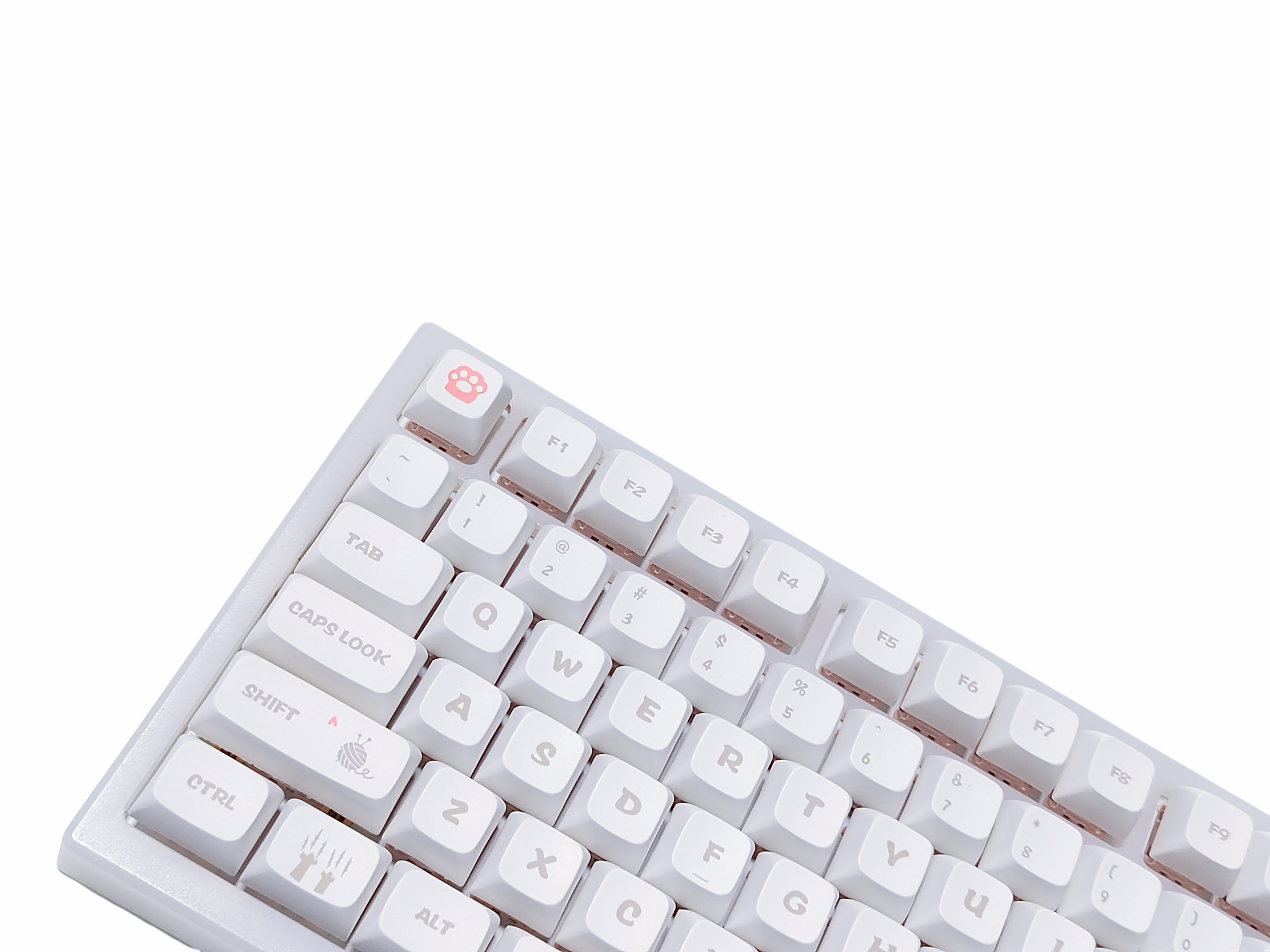 Tecsee DIY Sub XDA Mechanical Keyboard Keycaps White In Stock