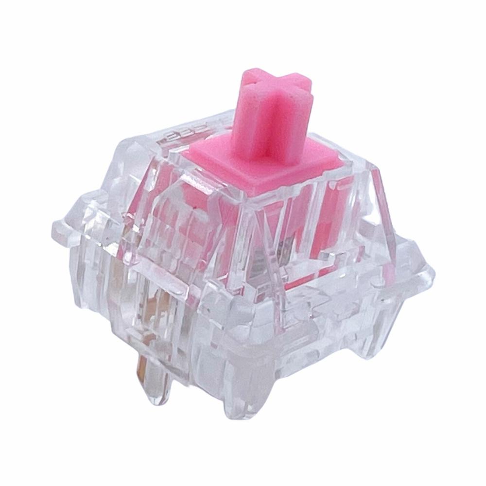 Tecsee Honey Peach Mechanical Keyboard POM Linear Stem Metal Pole Switches