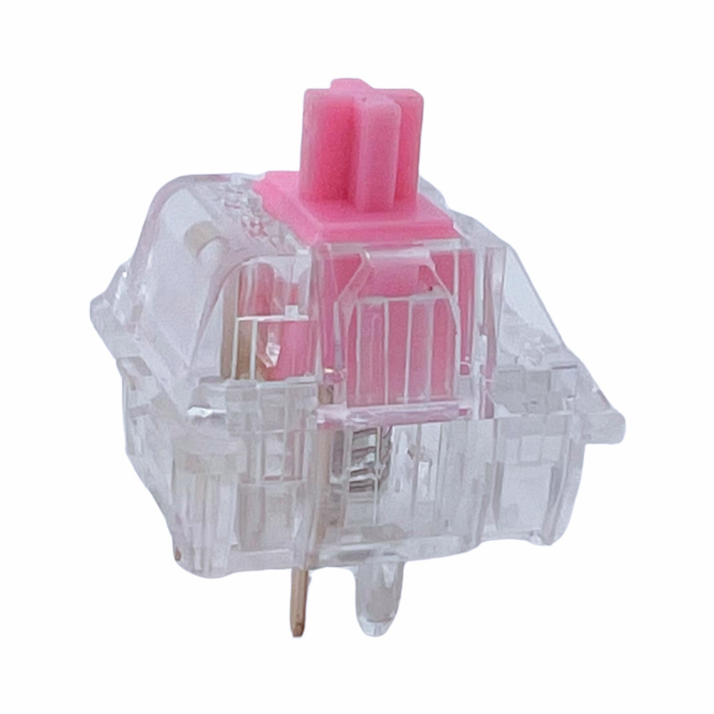 Tecsee Honey Peach Mechanical Keyboard POM Linear Stem Metal Pole Switches