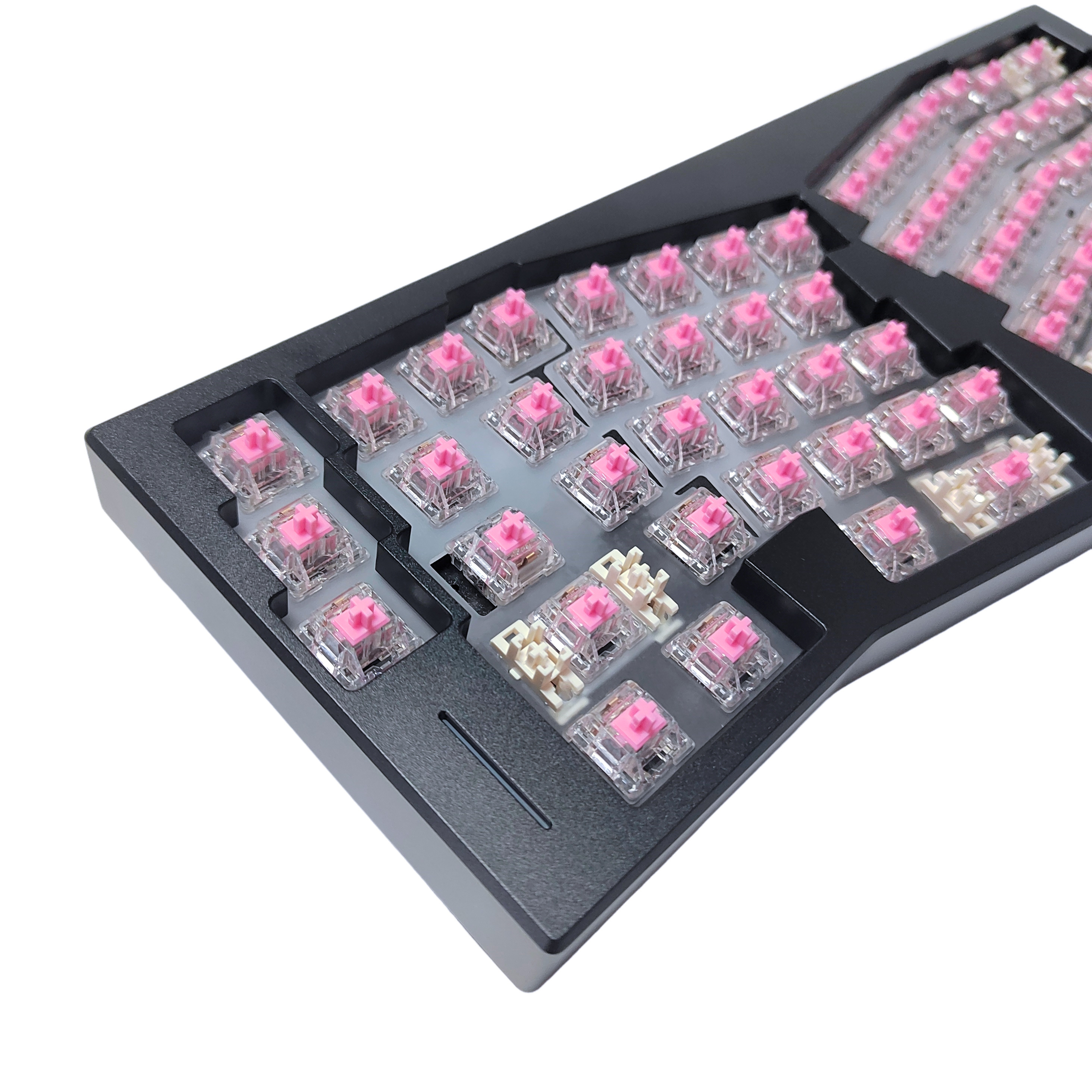 Tecsee Honey Peach Mechanical Keyboard POM Linear Stem Metal Pole Switches