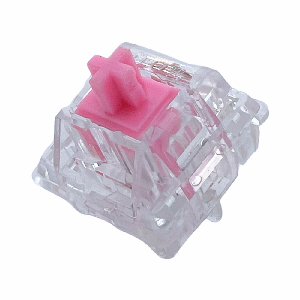 Tecsee Honey Peach Mechanical Keyboard POM Linear Stem Metal Pole Switches