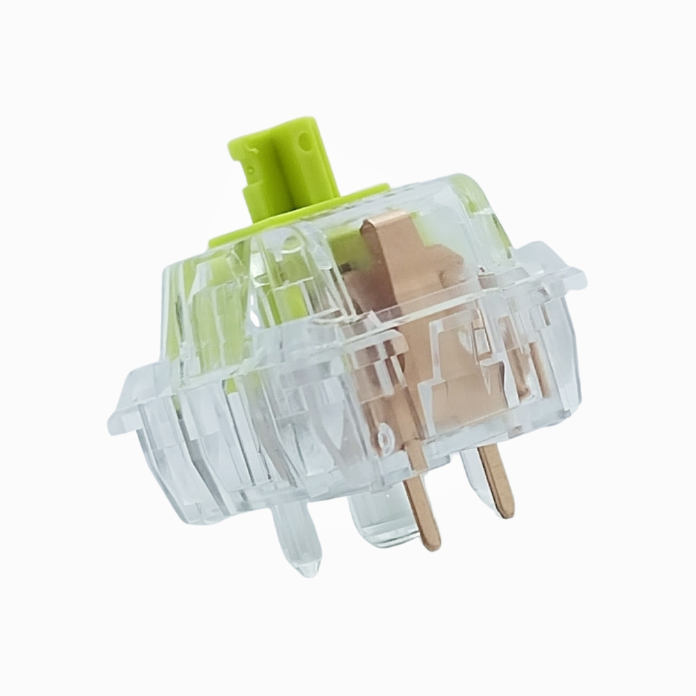 Tecsee Crystal Mechanical Keyboard Switch Lemon POM Tactile Stem Metal Pole Switches