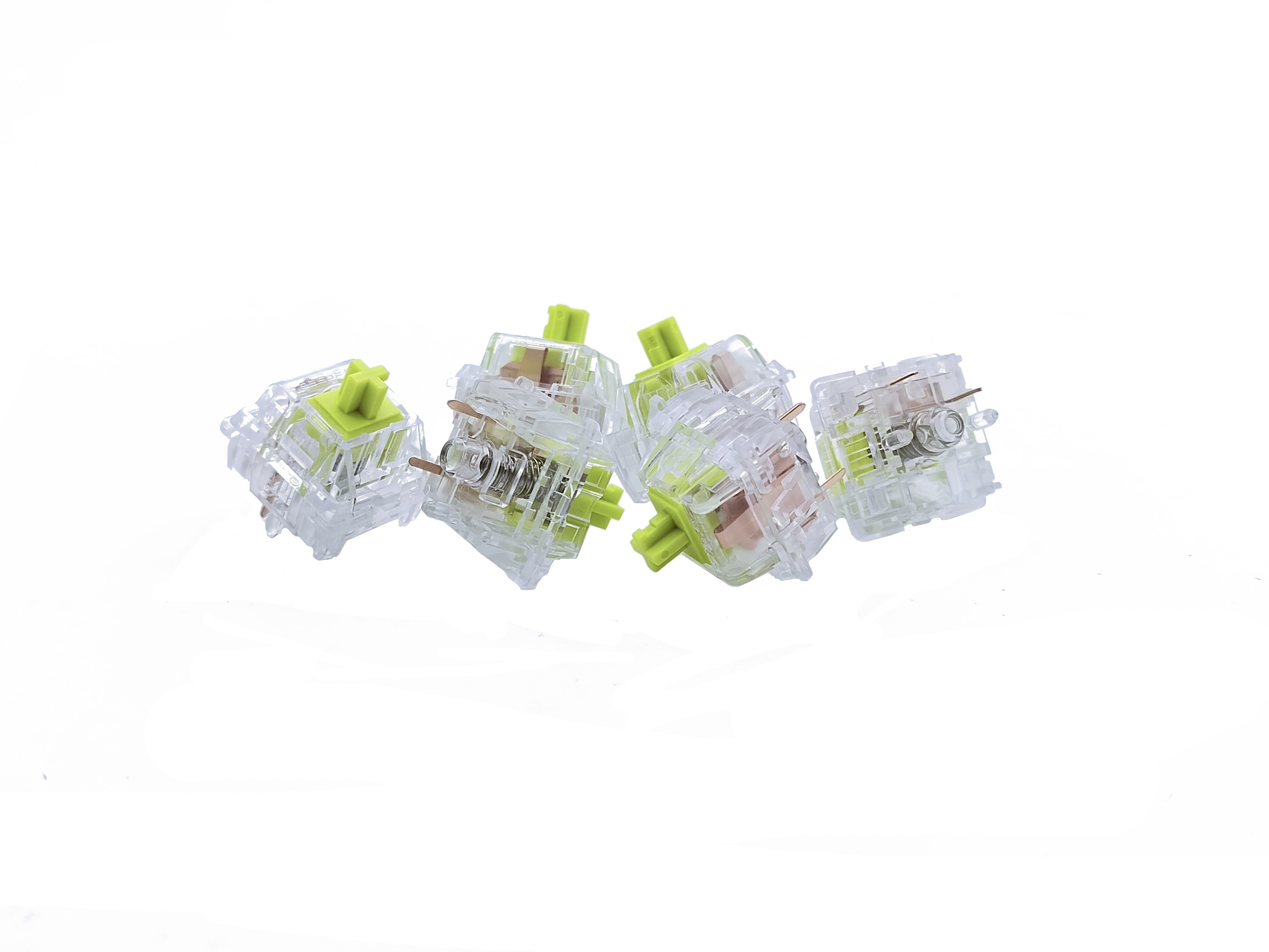 Tecsee Crystal Mechanical Keyboard Switch Lemon POM Tactile Stem Metal Pole Switches