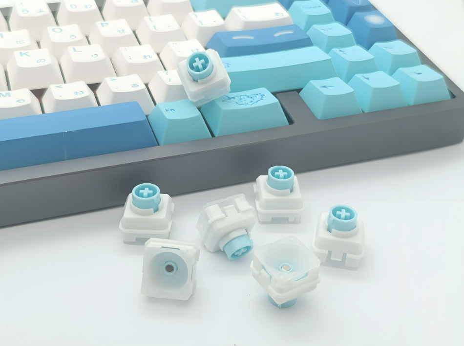 TECSEE Gel Pad Noise Reduction Free Setting Pre-travel Mechanical Keyboard Magnetic Switches