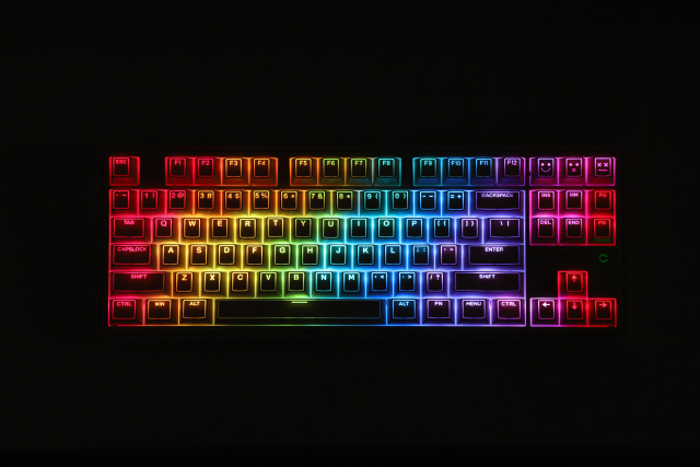 TECSEE Cherry Profile 142Keys  PBT Black/White Keycaps for Mx Hot Swap Switches Mechanical Keyboard
