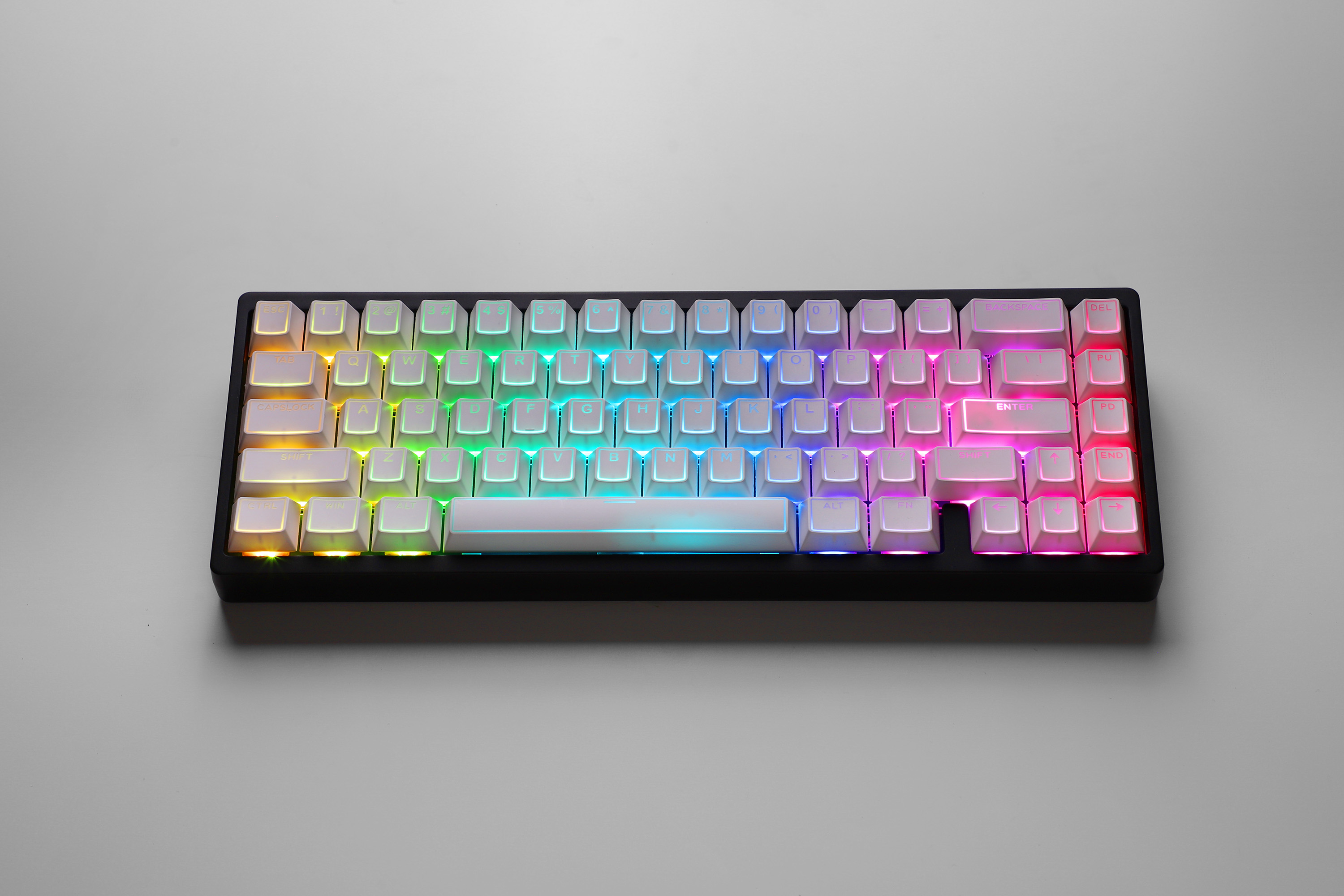 TECSEE Cherry Profile 142Keys  PBT Black/White Keycaps for Mx Hot Swap Switches Mechanical Keyboard