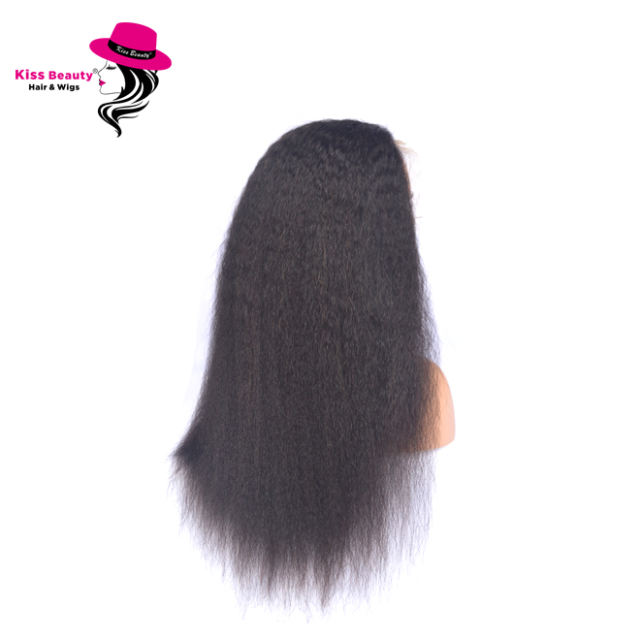 KissBeauty Yaki Straight Human Hair Wigs 13x4 yaki Stright Lace Front Wig 180% 360 Lace Frontal Wig 200% Remy Yaki Human Hair Wig