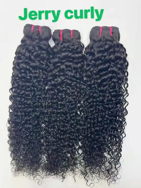 KissBeauty 3 PCS SET  Natural Color  loose Deep Wave  Loose Wave Jerry Curly Bundles  100g 100% Human Virgin Hair Bundles  Double Machine Weft