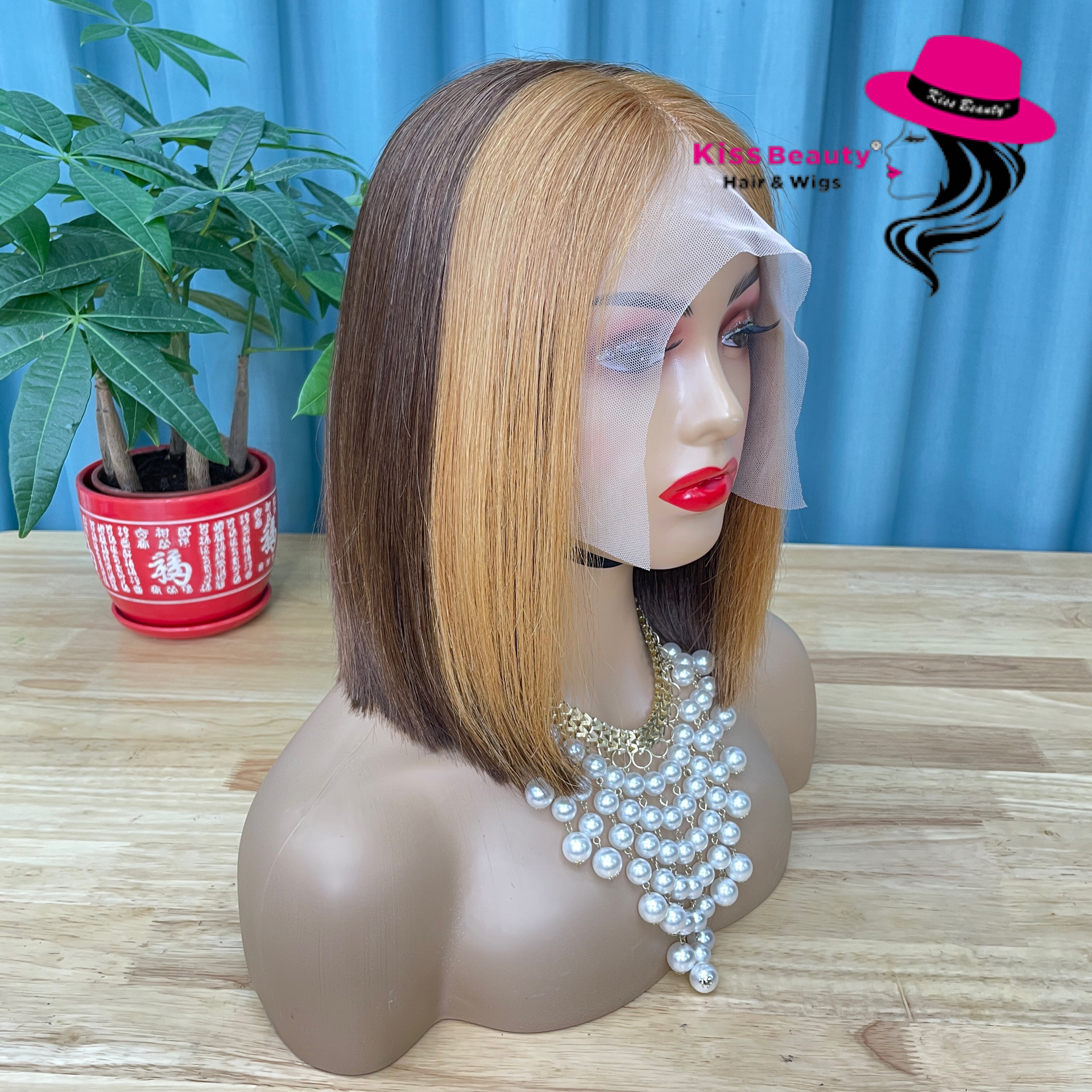 KissBeauty T-Lace  Wig  Double Drawn Quality  BOB Wig