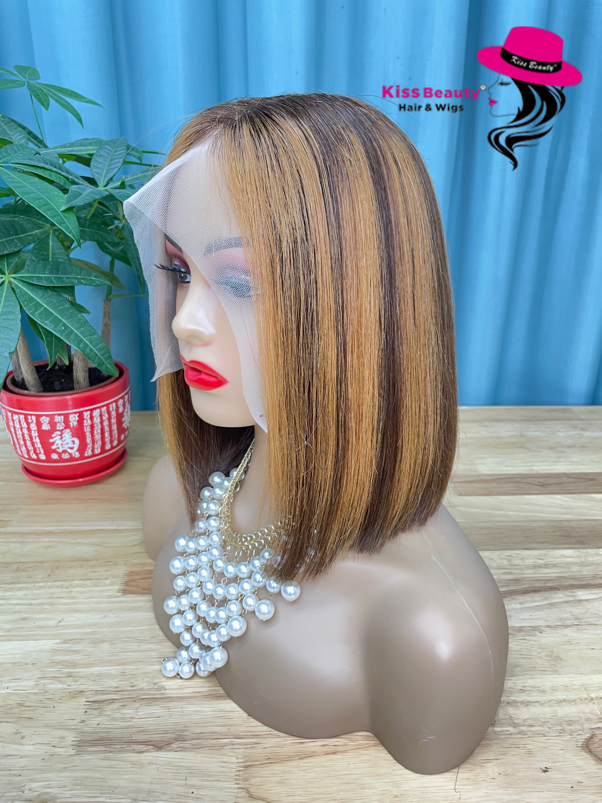 KissBeauty T-Lace  Wig  Double Drawn Quality  BOB Wig