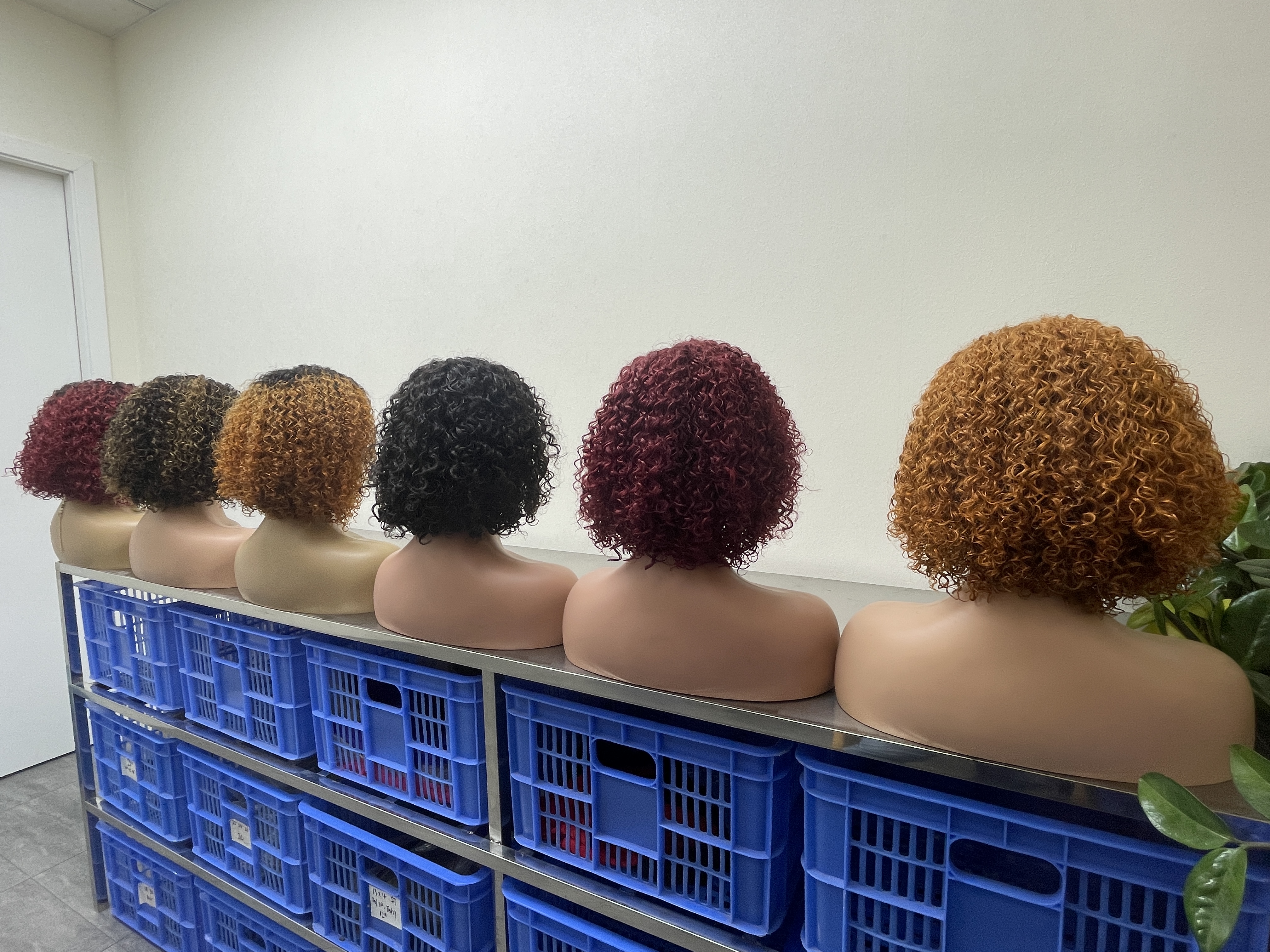KissBeauty C- part Jerry Curly Wigs Lace Front  Human Hair Wigs