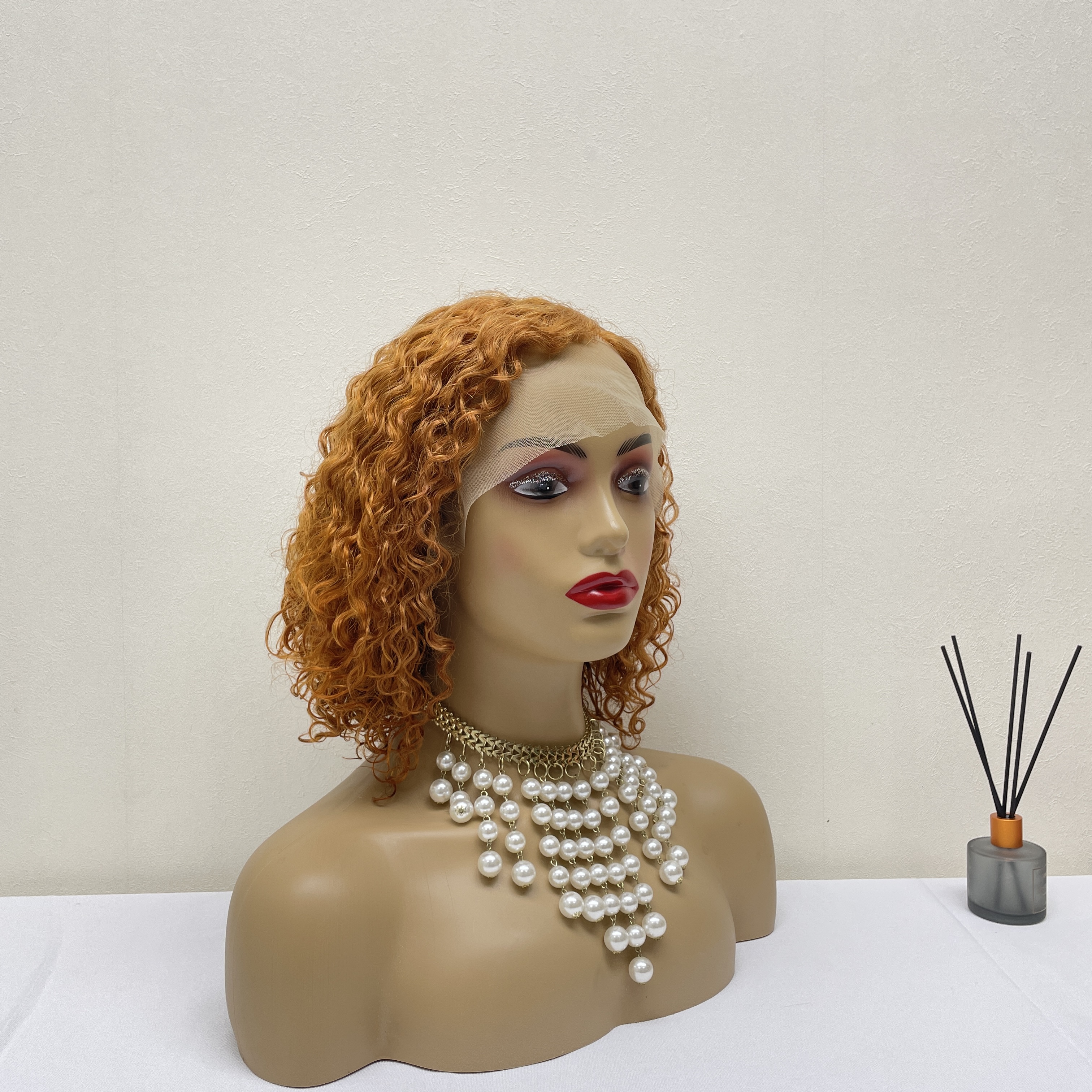 KissBeauty T1B/30# C- part Water Wave Wigs Lace Front  Human Hair Wigs