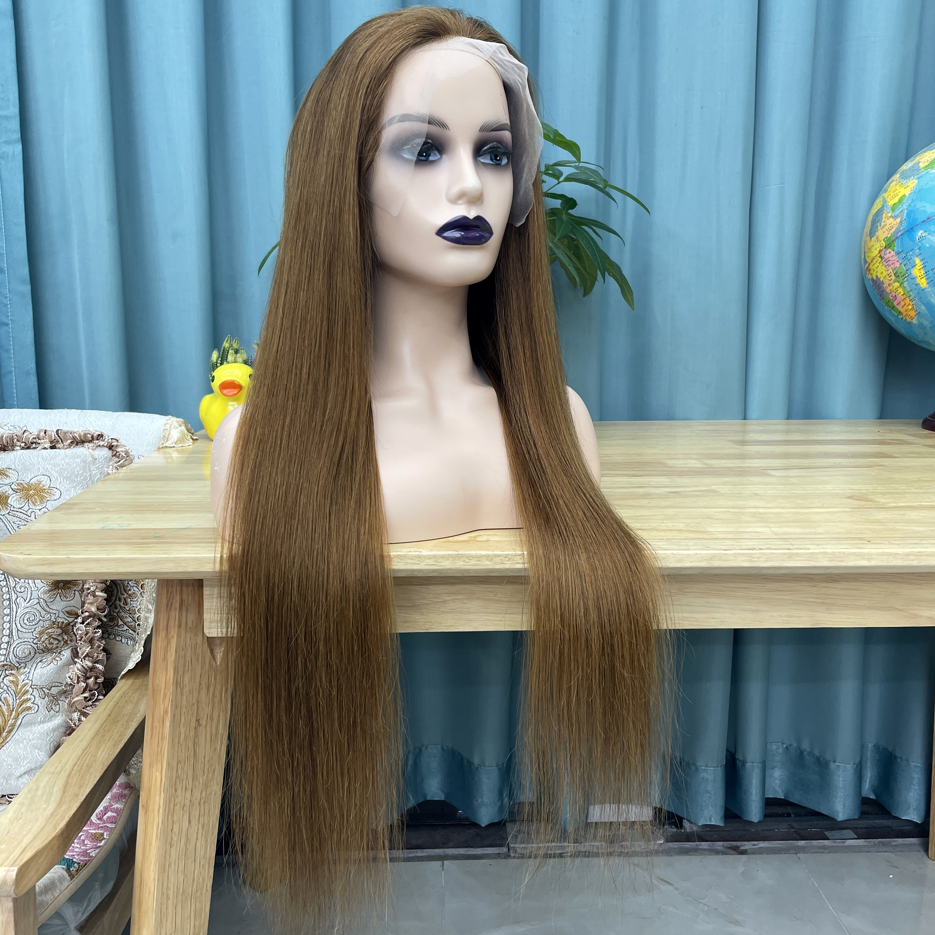 KissBeauty  Blue 13×4 Lace  Frontal lace  Wig colorful Straight  Hair Wigs Lace Front  Human Hair Wigs
