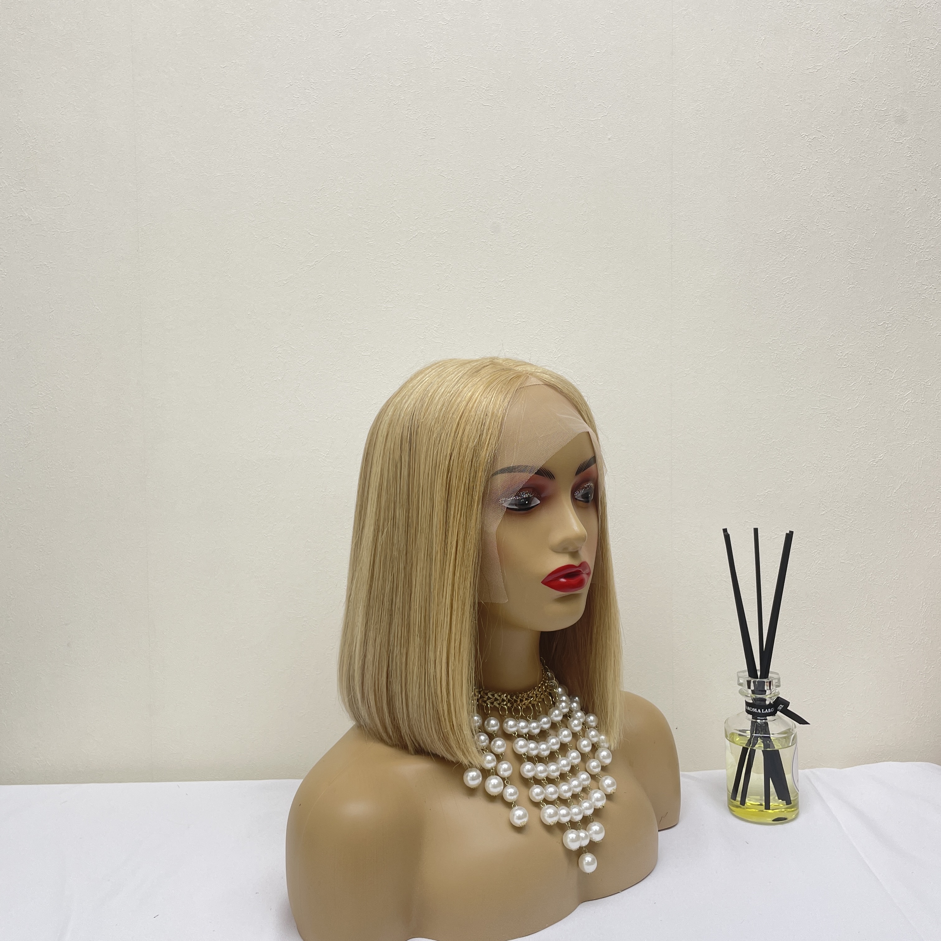 KissBeauty raw bone straight hair 22# T part lace frontal Wig