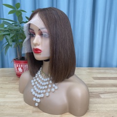 KissBeauty raw bone straight hair T1B27# T part lace frontal Wig