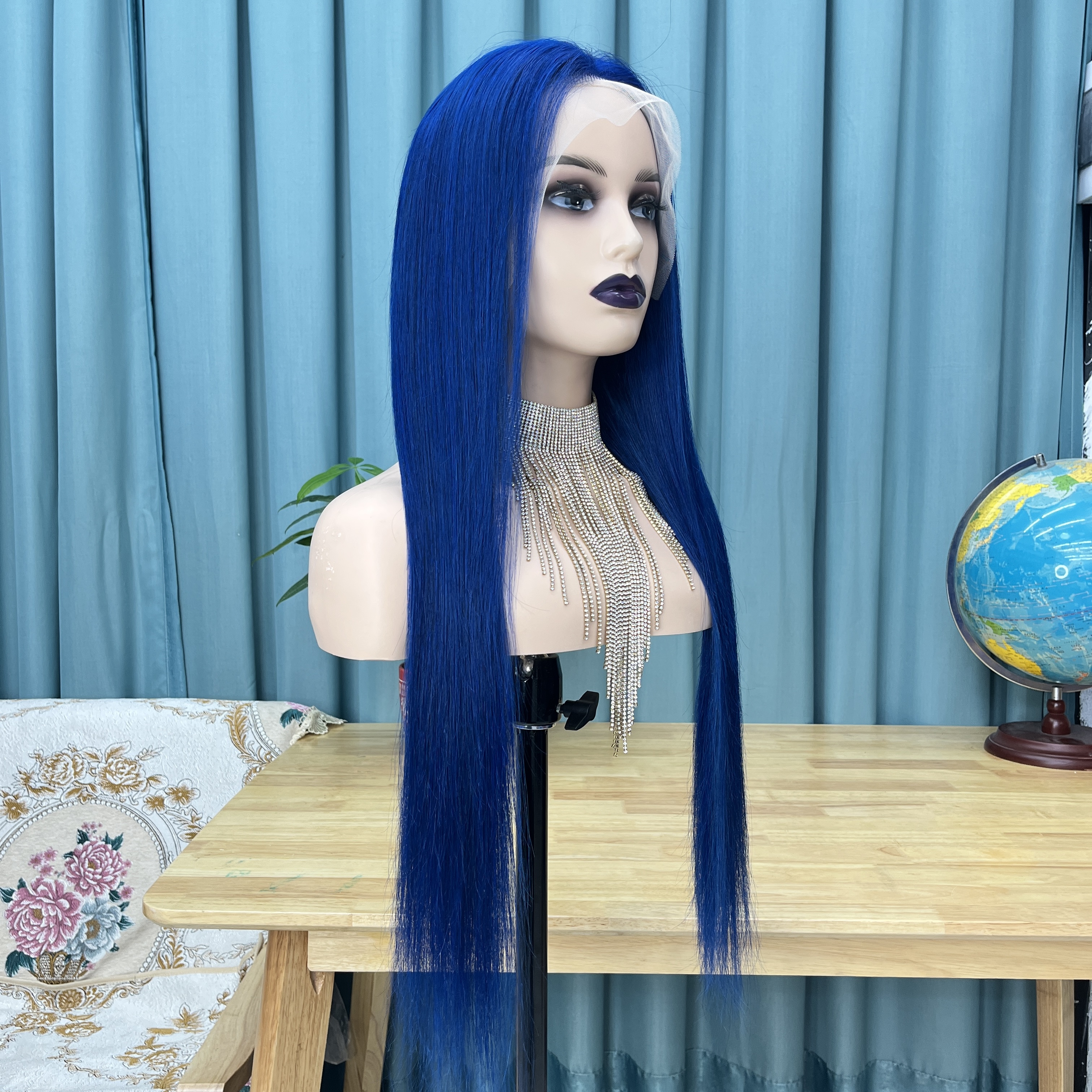 KissBeauty  Orange  13×4 Lace  Frontal lace  Wig colorful Straight  Hair Wigs Lace Front  Human Hair Wigs