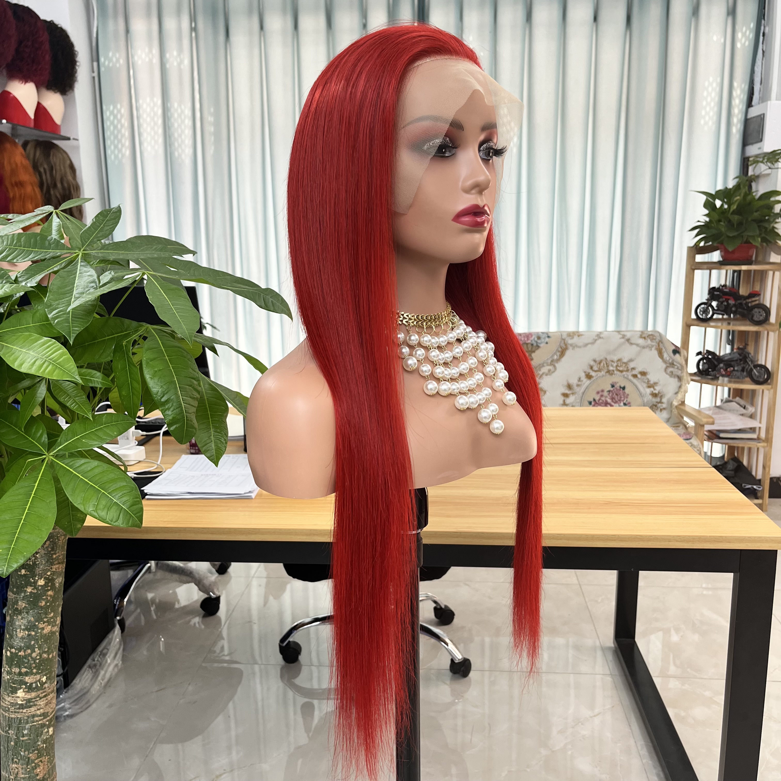 KissBeauty  99J 13×4 Lace  Frontal lace  Wig colorful Straight  Hair Wigs Lace Front  Human Hair Wigs