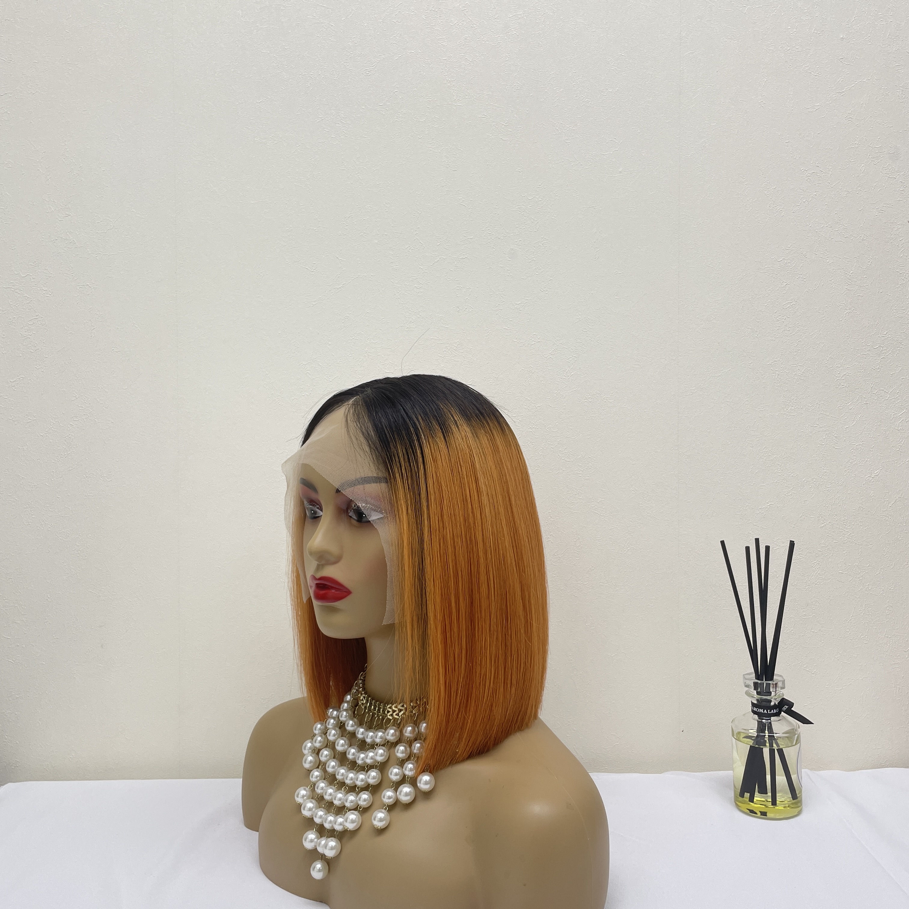 KissBeauty raw bone straight hair BUG# T part lace frontal Wig