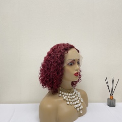 KissBeauty T1B/27# C- part Water Wave Wigs Lace Front  Human Hair Wigs