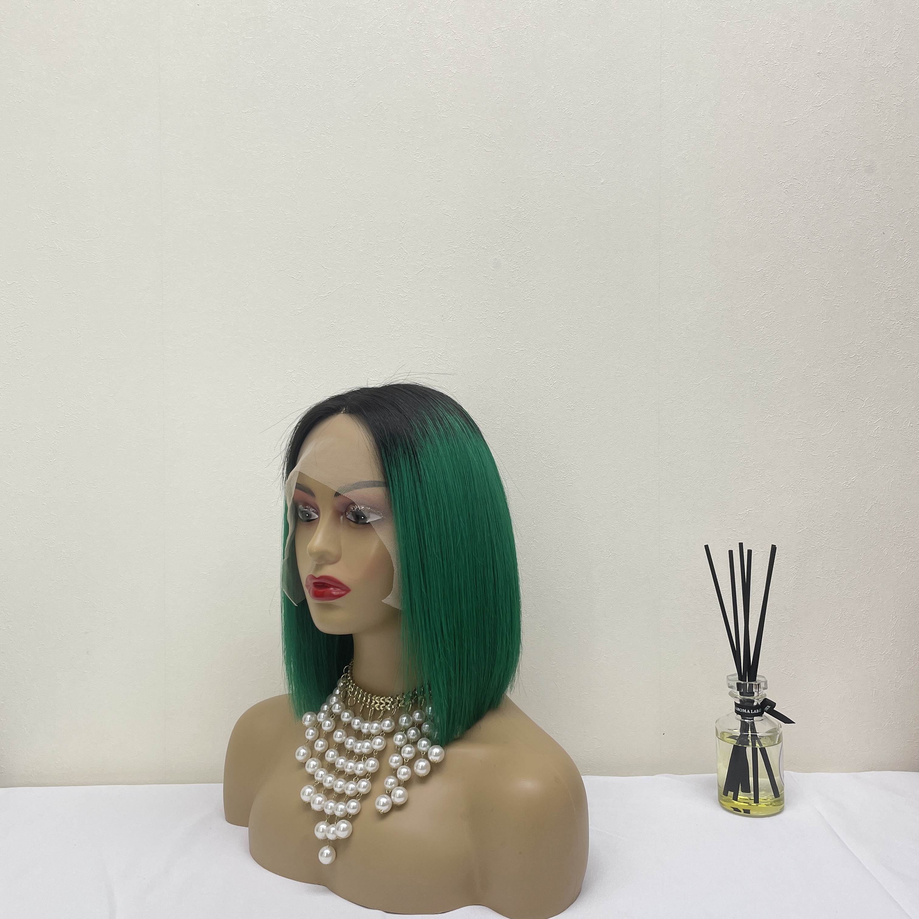 KissBeauty raw straight hair T1B/BUG T part lace frontal Wig